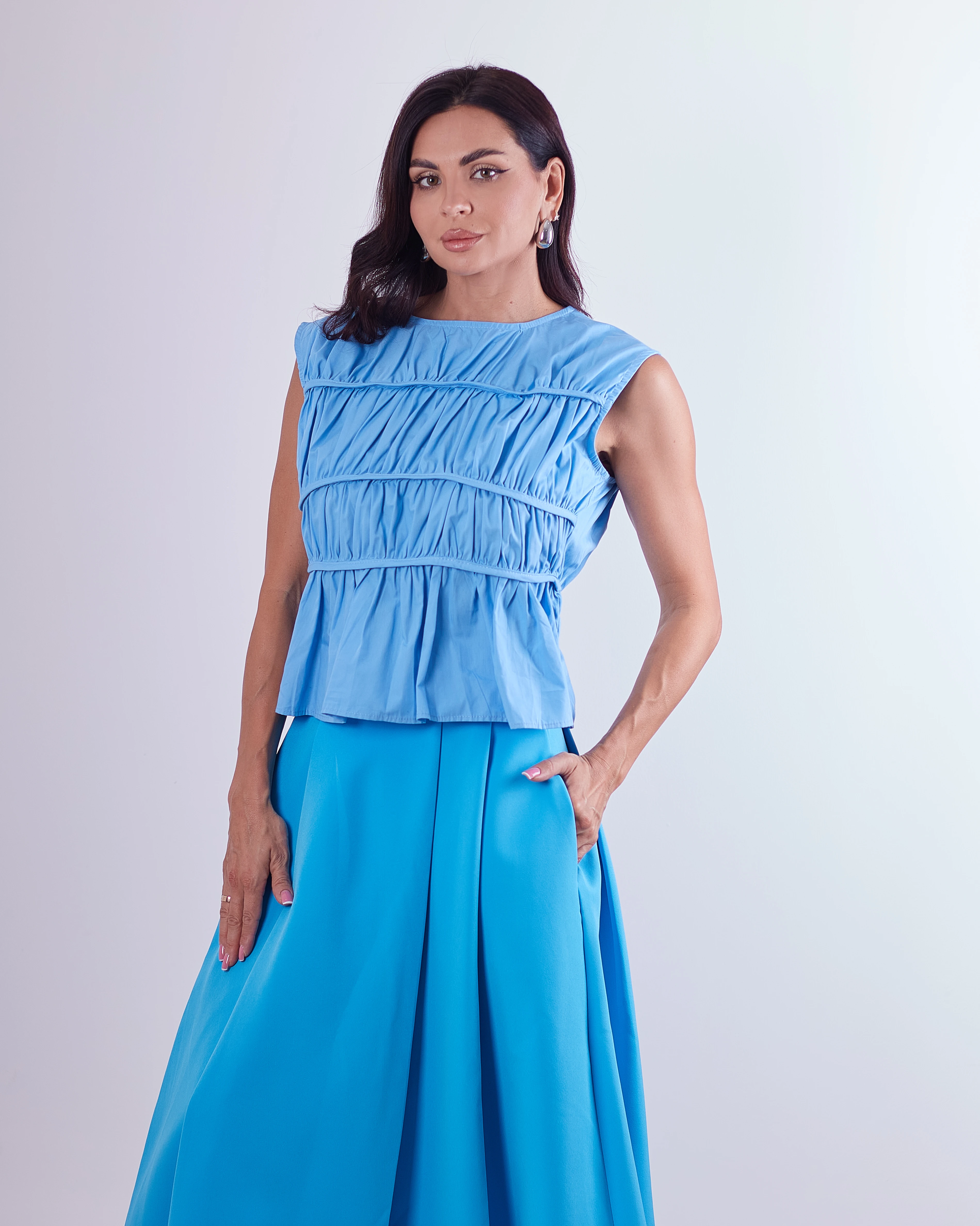 Set blue skirt & blouse